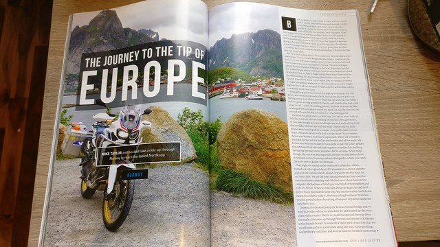 Adventure Bike Rider magazine Norway article.