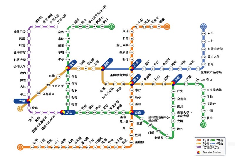 釜山地鐵地圖