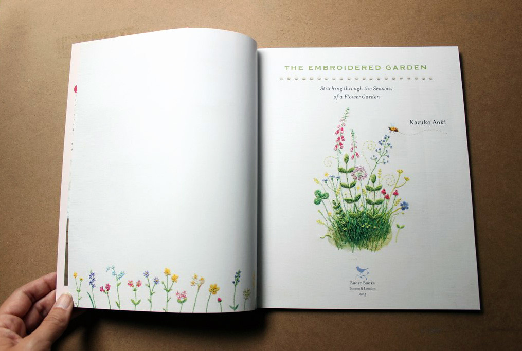 A peek through the pages of The Embroidered Garden by Kazuko Aoki