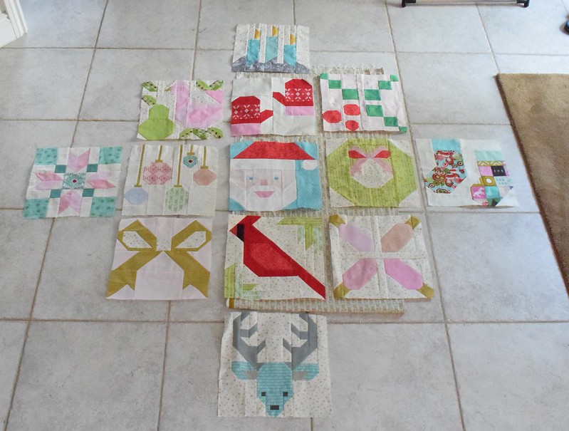 Jolly little Christmas Quilt planned layout