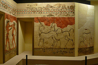 Athens - National Archeological Museum Akrotiri Fresco antelope