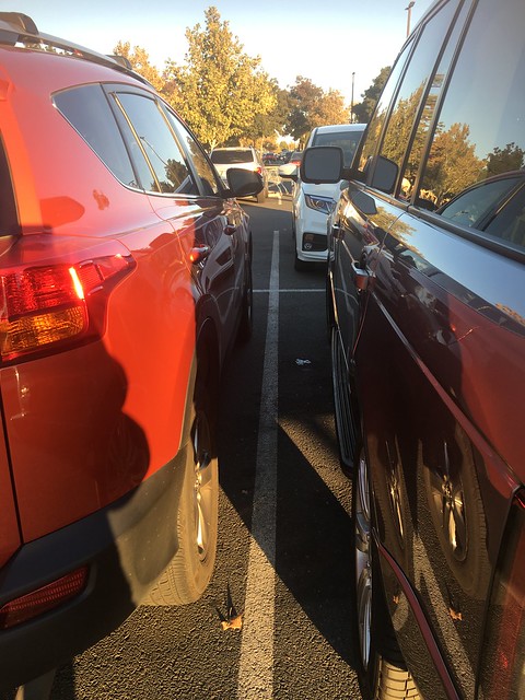 car parked to close to mine