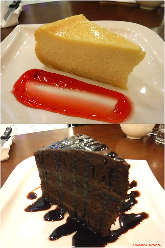 Cheesecake and Chocolate Cake at Book Latte