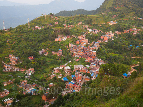 houses indiansubcontinent asia evening nepal bandipur buildings sunset hills village town tanahun