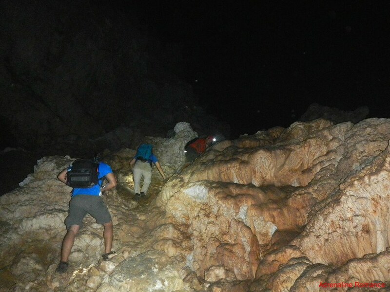 Climbing the rockfall