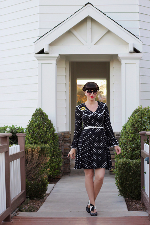Joanie Clothing Penny Polka Dot Frill Dress