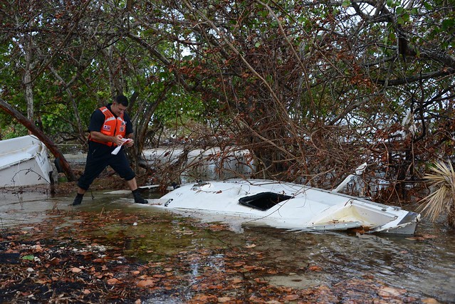Coast Guard crews assess vessels displaced by Hurricane Irma