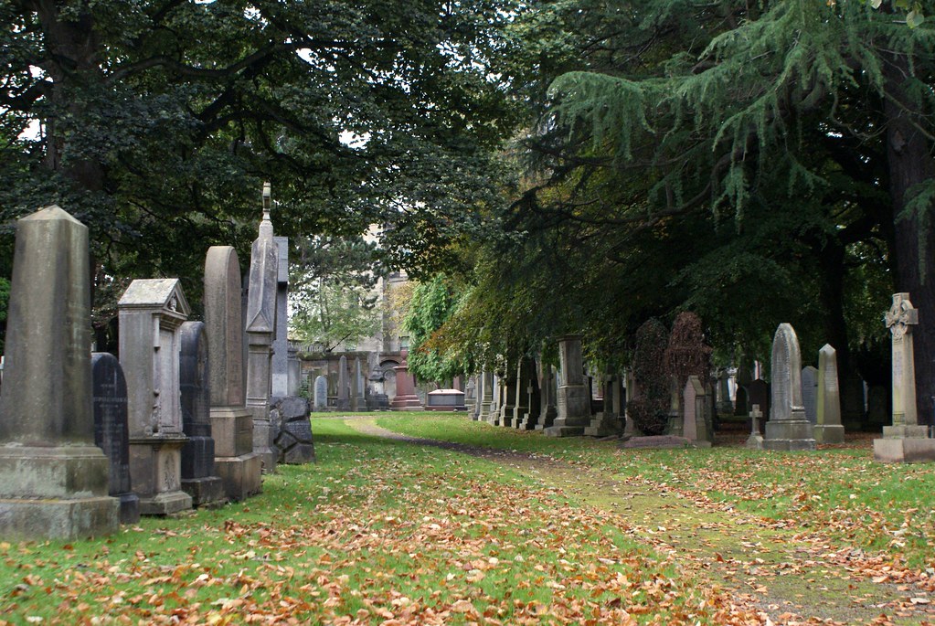 Dans les allées du Dean Cemetery à Edimbourg.