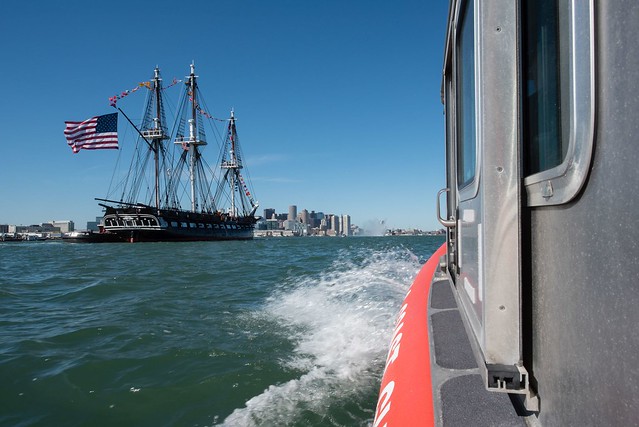 Coast Guard protects ‘Old Ironsides’ during turnaround voyage in Boston Harbor