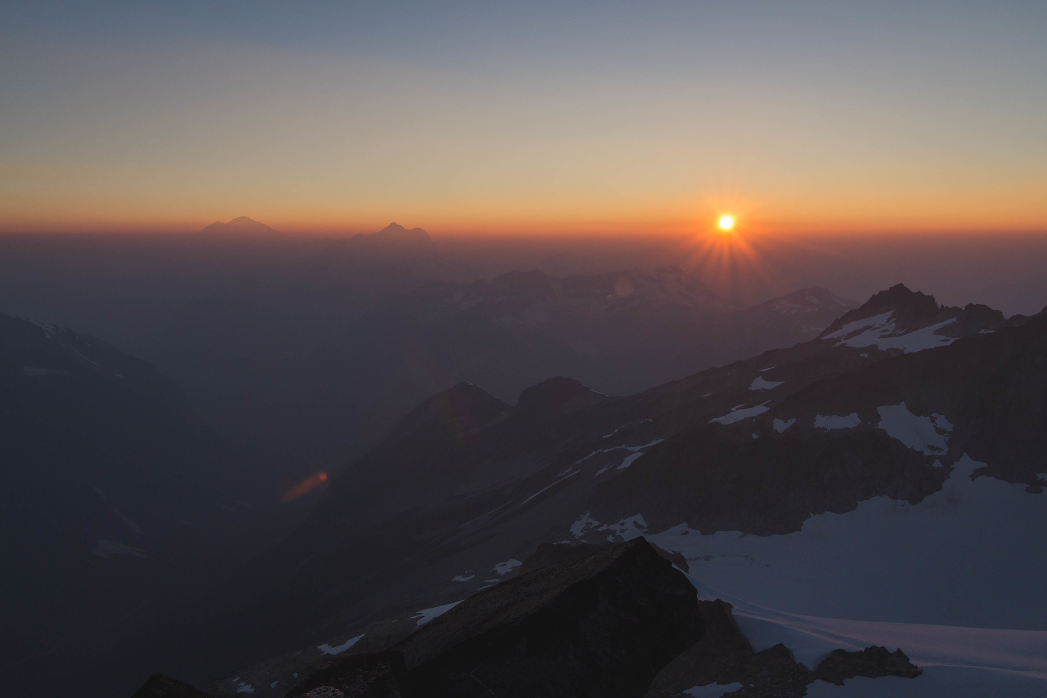 Northern Picket Traverse: the sunset