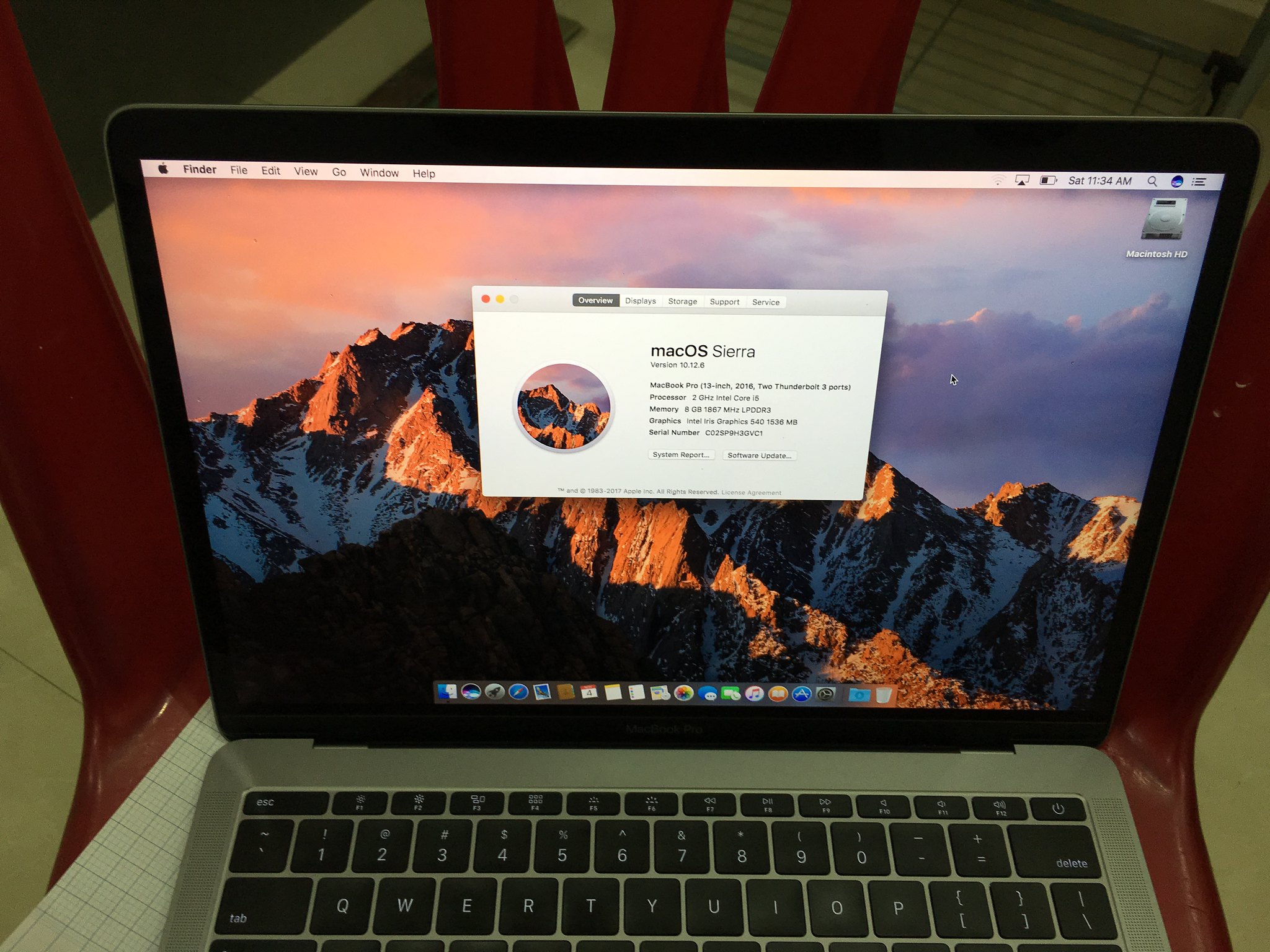 MacBook Pro 13 Retina model 2016, no Touch Bar và Touch ID, BH 2020. - 4