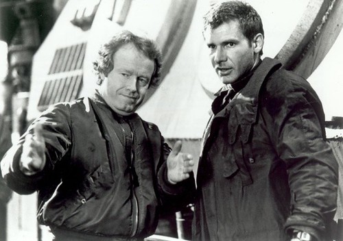 Blade Runner - backstage - Ridley Scott and Harrison Ford