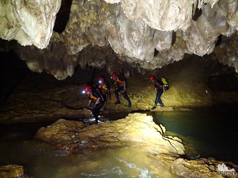 Exploring Sulpan Cave's corridors