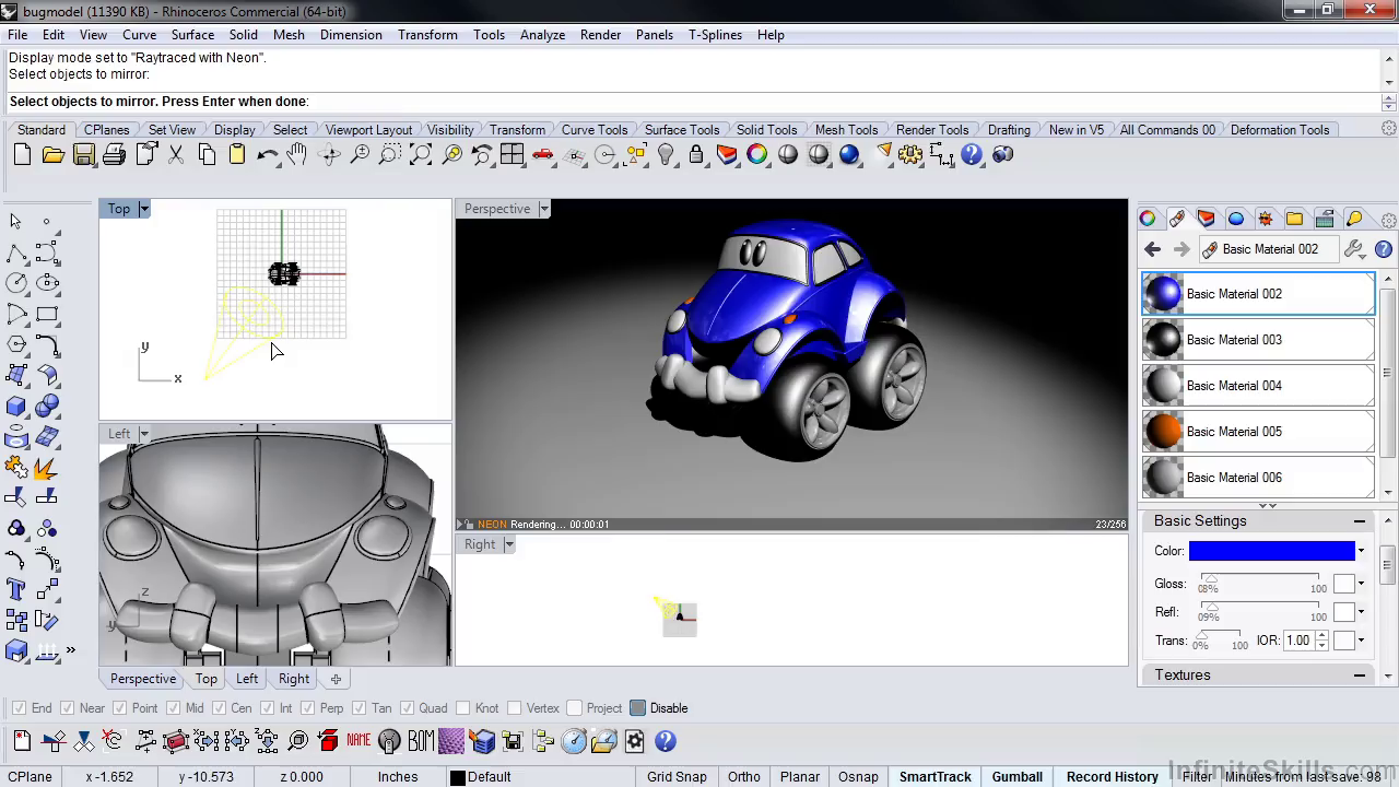 Learning Rhino Modeling Techniques by videos