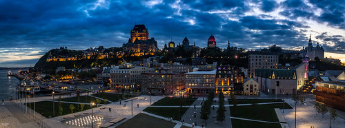 architecture building canon1855mm canon700d châteaufrontenac clouds cruiseship digitalart hdr historic panorama panoramic postprocessing queenmary2 québec saintlawrenceriver vieuxport