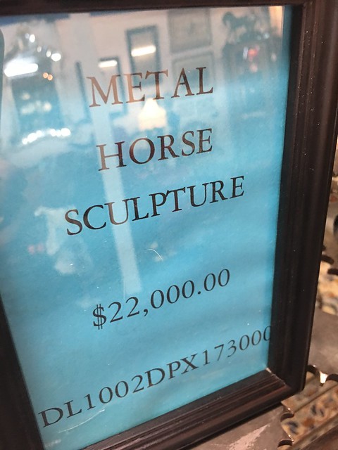 lv 110 metal horse sculpture