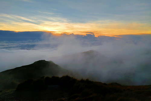 landscape mist sunrise mountain sky grass tree forest mountainside travel outdoor philippines pulag google pixel xl