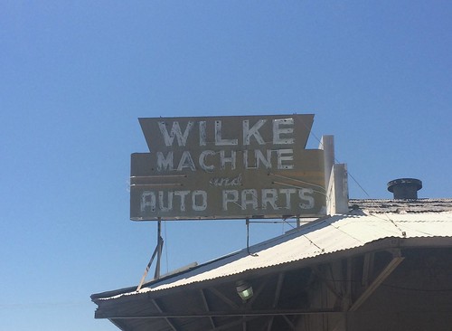 wilkmachine autoparts brawley california neon advertising sign