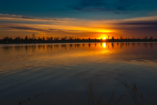 sunset sun skyline sky reflections water park memphis tennessee sony a6500 alpha6500 sigma 19mm
