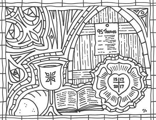 Reformation 500 coloring page