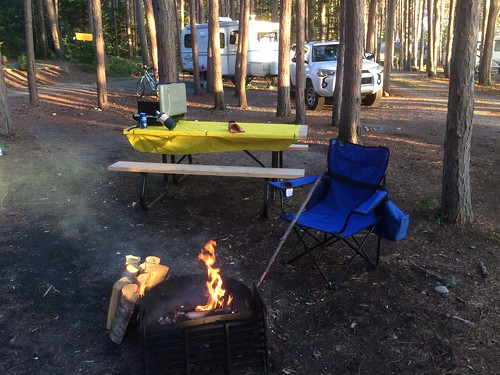 Lake Superior camping fire