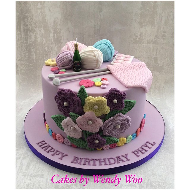 Knitting Themed Cake from Cakes by Wendy Woo