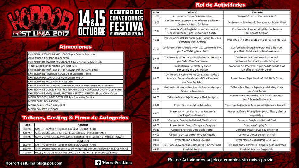 Horror Fest Lima 2017 | Conoce a los invitados internacionales 