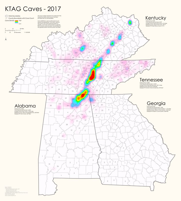 Caves of Kentucky, Tennessee, Alabama, and Georgia (KTAG)