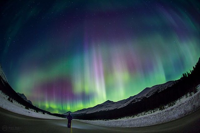 The Big Show... Goodnight everyone from Banff National Park! :-) Self-portrait, Bow Summit.
