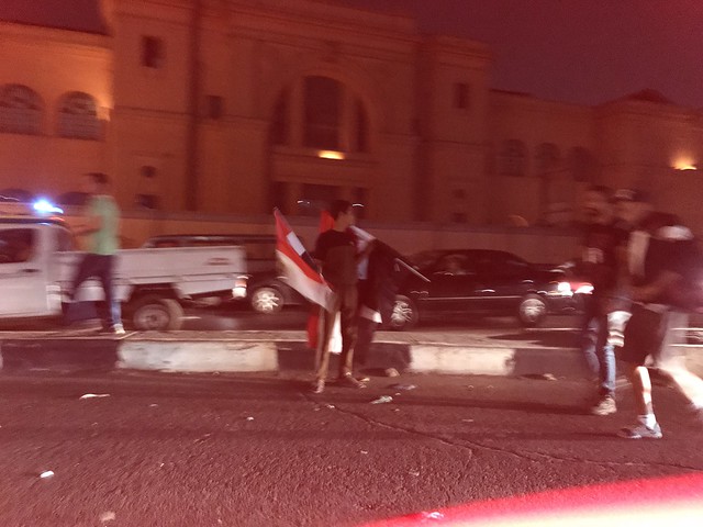 Flags seller at Tahrir square after the game