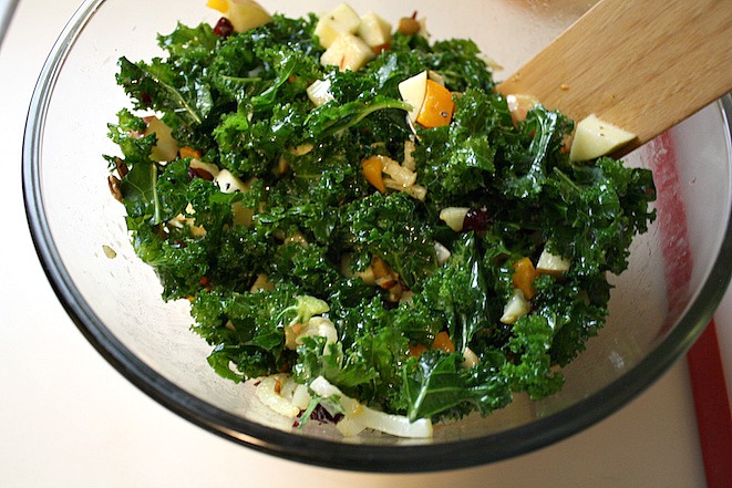 Roasted Butternut Squash Fennel Kale Salad