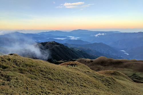 landscape mist sunrise mountain sky grass tree forest mountainside travel outdoor philippines pulag google pixel xl