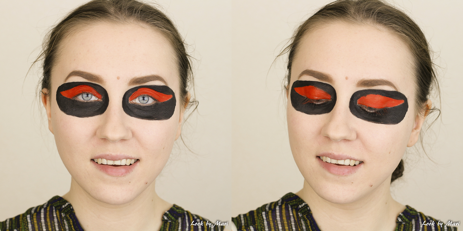 5 devil makeup tutorial halloween 2017 red & black