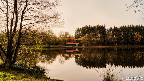 lцdоіс allemagne deutschland germany lac lake automne autumn automnale reflexion reflection reflet maison datcha house couleur color travel