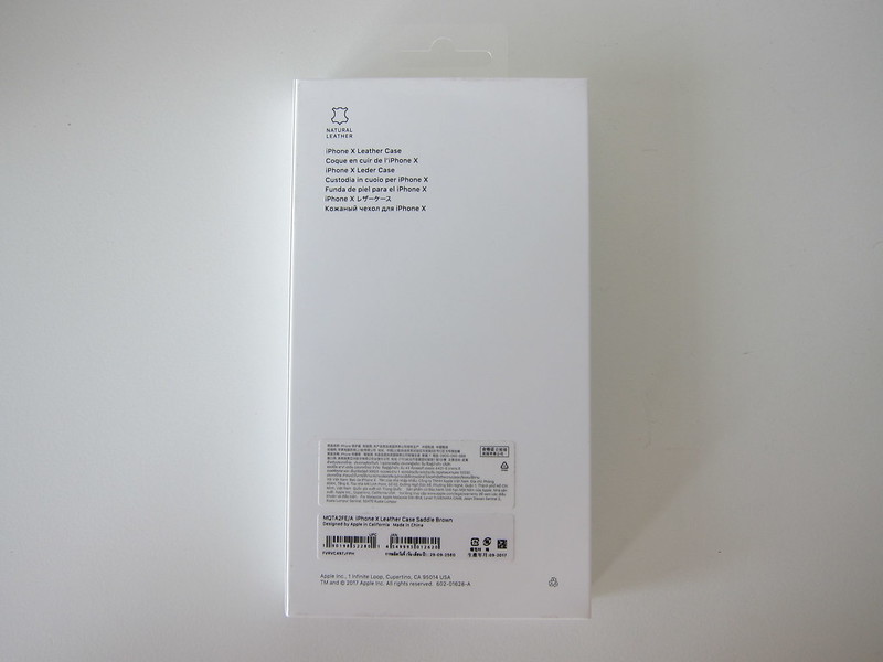 Apple iPhone X Leather Case - Box Back