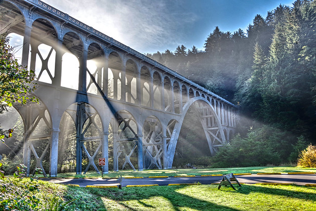 Heceta Head bridge on Hwy 101, Oregon