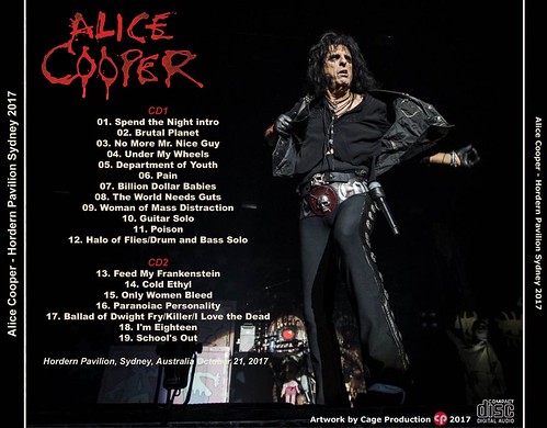 Alice Cooper-Sydney 2017 back