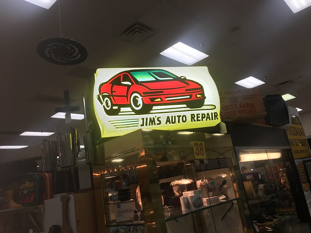 Jim's Auto Repair antique signage