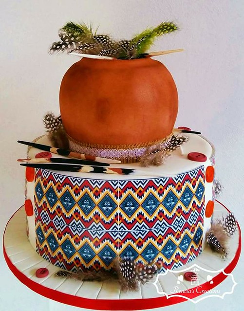 Traditional Zulu African Wedding Cake by Rencia Lawrence of Rencia's Creations