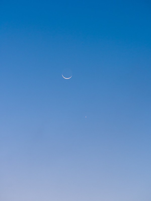 月と金星 (2017/10/18 05:29)