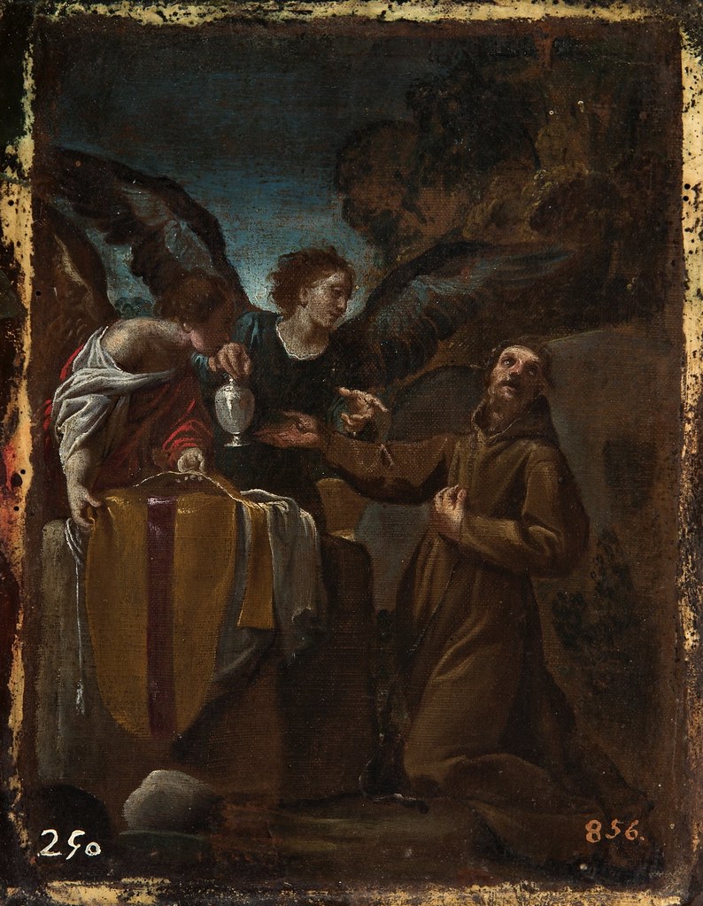 Ludovico Carracci - San Francisco y dos ángeles