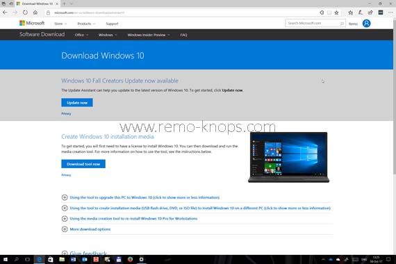 Windows 10 Update Assistant - Force Fall Creators Update download 217