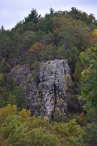 camelsbluff millbluffstatepark wisconsin monroecounty landscapes trees leaves cliffs sandstone october