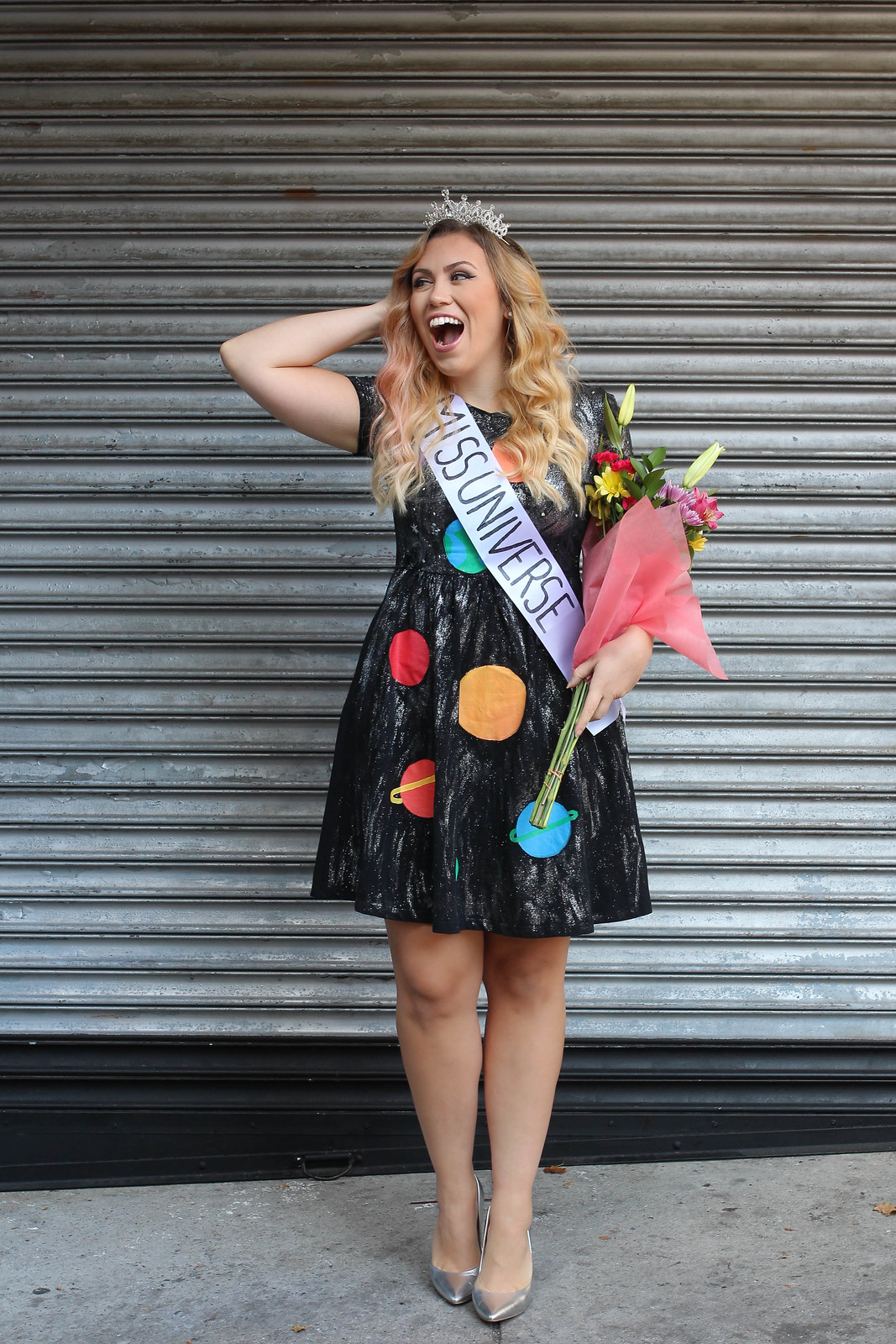DIY Miss Universe Halloween Costume Solar System Dress Discover Cotton