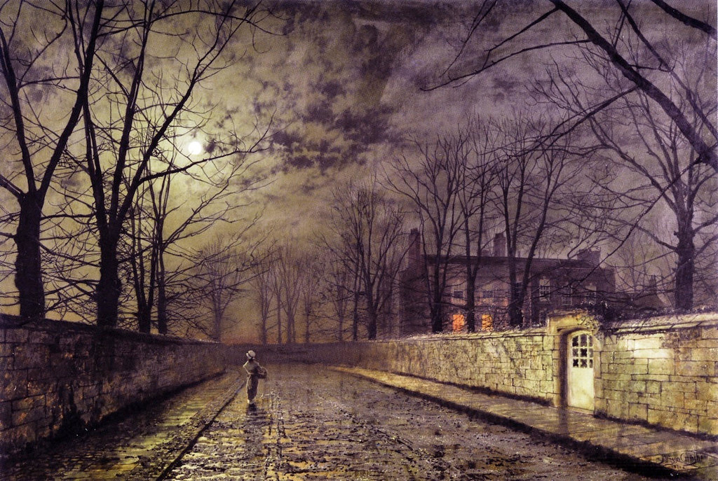 Silver Moonlight by John Atkinson Grimshaw, 1880