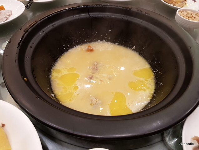  Congee at the end of steamed pot