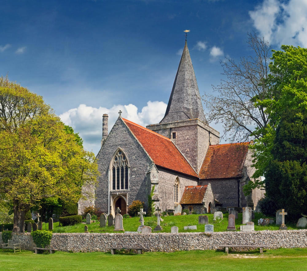 St Andrew's parish church, Alfriston, East Sussex. Credit David Iliff