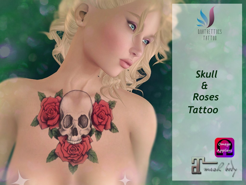 Skull & roses tattoo - TeleportHub.com Live!