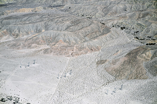 aerialphotograph nature geology geomorphology sanandreasfaultzone indiohills riversidecounty california graniterockquarry coachellavalley coloradodesert missioncreekstrand missioncreekfault banningstrand banningfault fault
