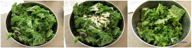 curly kale with cheese and oil